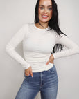 CASUAL LONG SLEEVE - WHITE