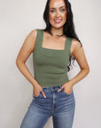 PERFECT FIT TANK TOP - OLIVE